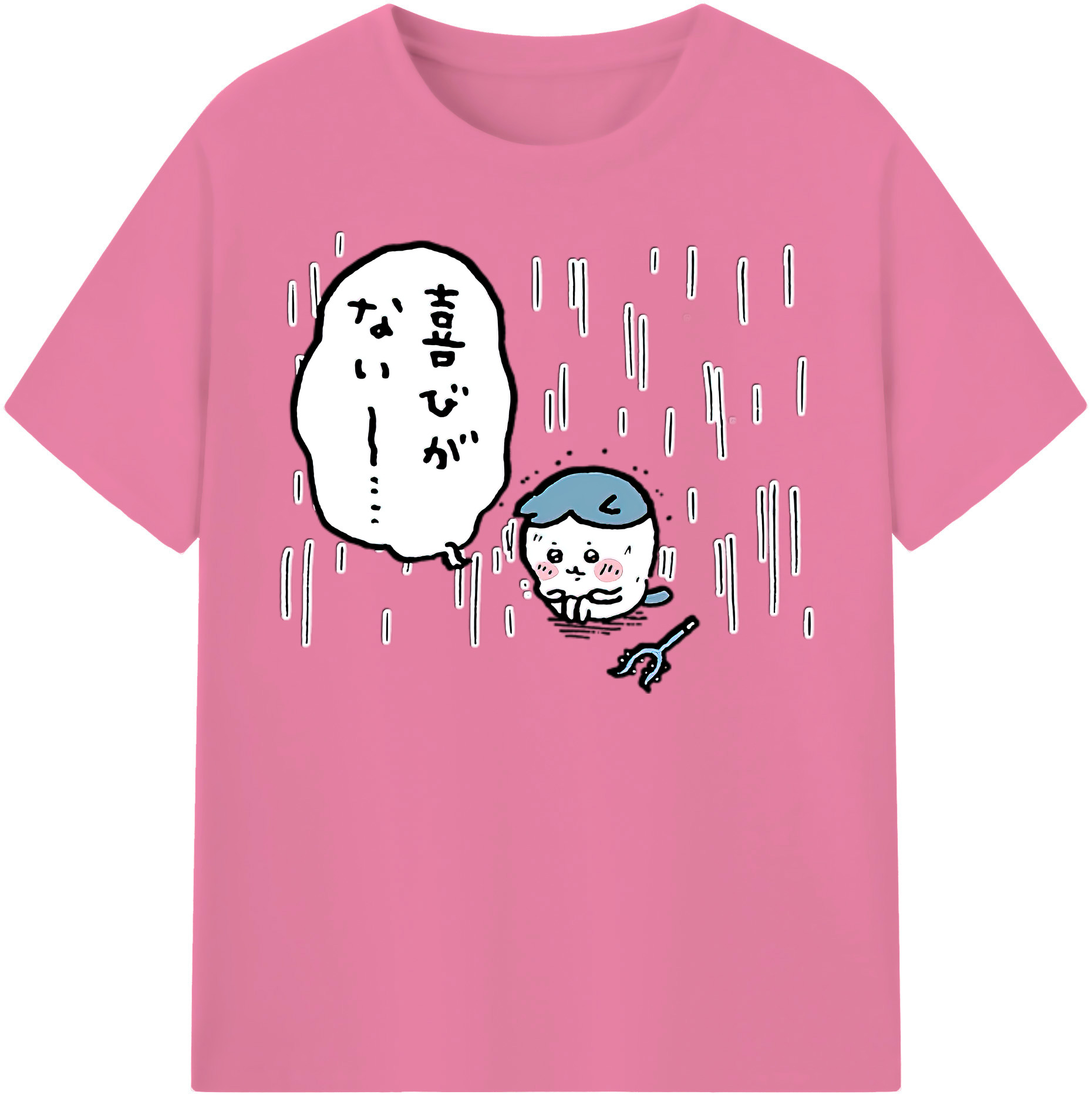 （画像用） ちいかわ ハチワレ Chii-kawa hachiware 綿100％半袖Tシャツ（フロントプリント）